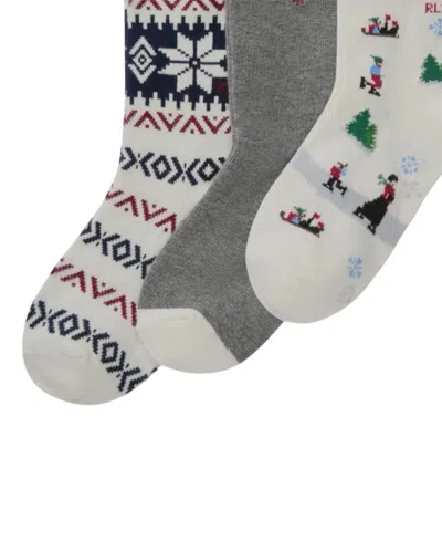 Polo Ralph Lauren Ralph Lauren Ice Skater Crew Sock 3-pack In Multi