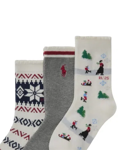 Polo Ralph Lauren Ralph Lauren Ice Skater Crew Sock 3-pack In Multi