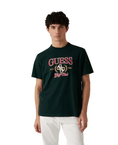 Guess Men's Quatro G Short Sleeve T-shirt In Green