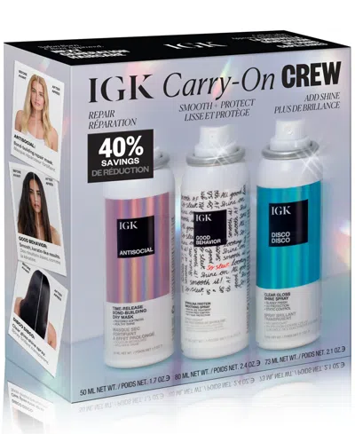 Igk Hair 3-pc. Carry-on Crew Styling Set In Transparent