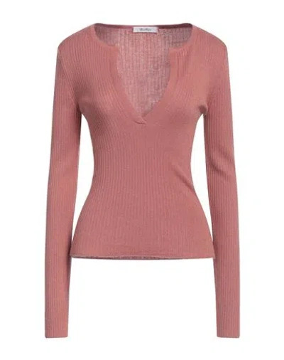 Max Mara Plain Colour Jumpers In Pink