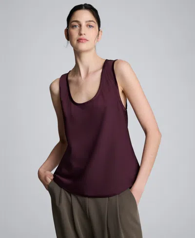 Kenneth Cole Women's Scoop Neck Sleeveless Tank Top In Gray