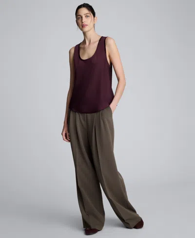 Kenneth Cole Women's Scoop Neck Sleeveless Tank Top In Gray