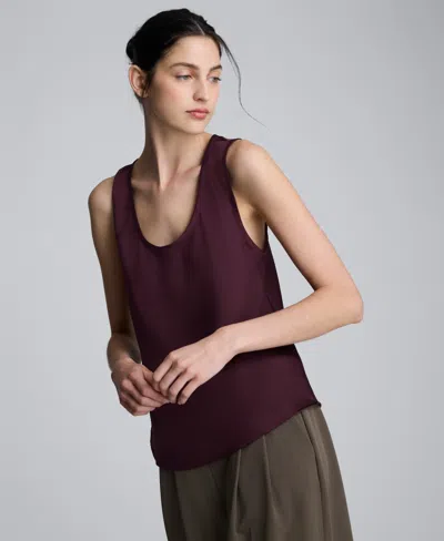 Kenneth Cole Women's Scoop Neck Sleeveless Tank Top In Gray