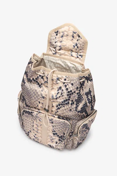 Roberto Cavalli Napoli Python Backpack In Brown