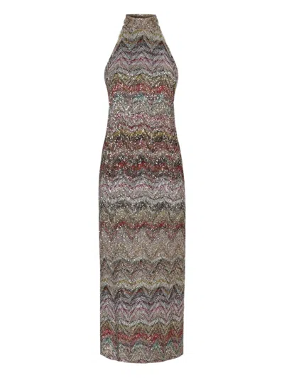 Missoni Midikleid Mit Neckholder In Multi
