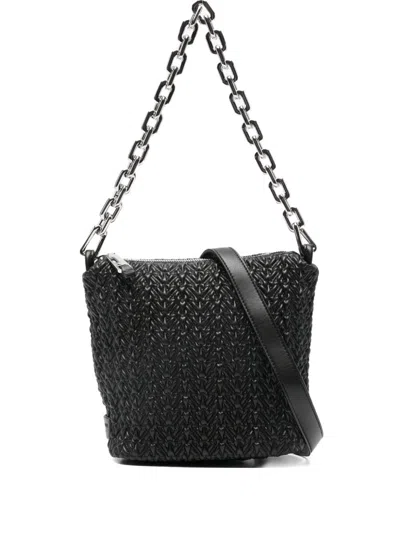 Emporio Armani Faux Leather Small Hobo Bag In Black