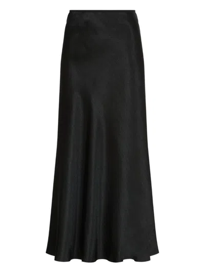 Maison Margiela Long Flared Skirt In Black