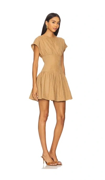 Line & Dot Cooper Mini Dress In Brown