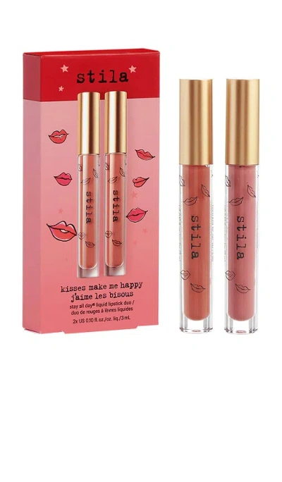 Stila Kisses Make Me Happy Stay All Day Liquid Lipstick Duo In Pink