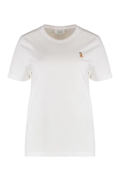 Maison Kitsuné Baby Fox Patch Regular Tee Shirt In White