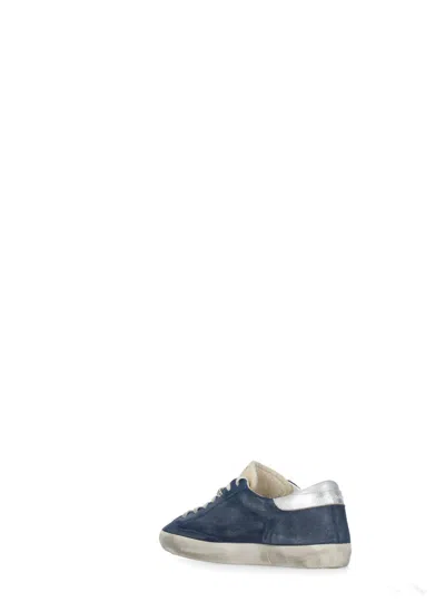 Golden Goose Sneakers Low-top Super-star In Suede In Blue