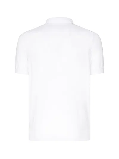 Fedeli Open Neck Polo In White