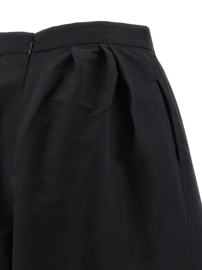 Carolina Herrera High Waist Wide Leg Pleated Trousers In Black