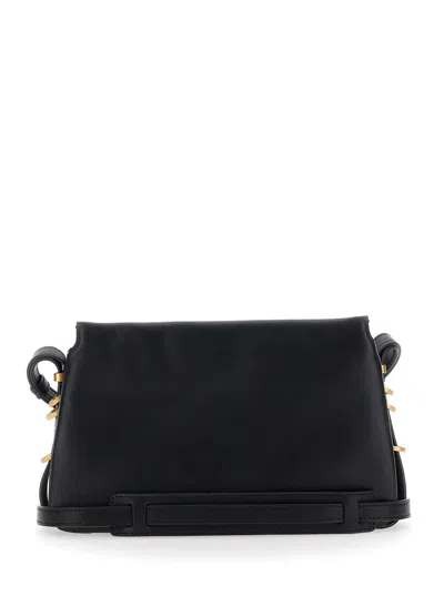 Pinko Mini Flat Horizontal Pochette With Gold-tone Hardware In Black
