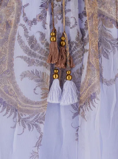 Zimmermann Blusa Hypnotic In Crepe Stampato   Donna In Blue