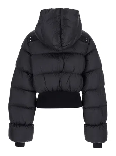 Rick Owens Down Jacket With Hood In Black