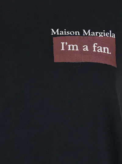 Maison Margiela Overdyed Cotton I M A Fan T-shirt In Black