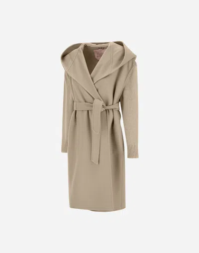 Herno Resort Coat In Double Faced Pure Wool In Brown