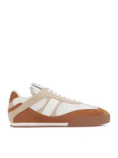 Chloé Kick Brown And White Sneakers In Mesh And Leather In Multi