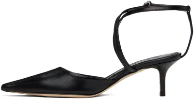 Aeyde Woman Pumps Black Size 7 Leather In Black
