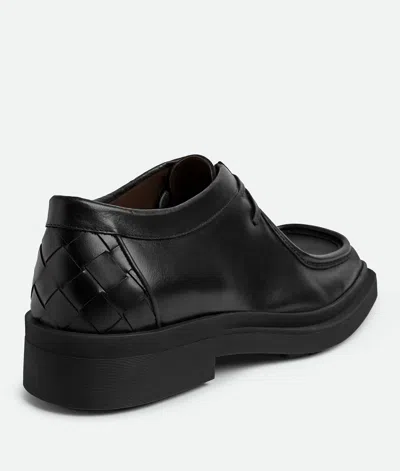 Bottega Veneta Black Leather Ben Lace-up Shoes In Black