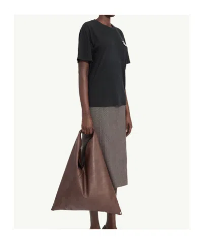 Mm6 Maison Margiela Black Logo T-shirt In Black