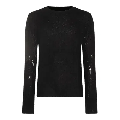 Thom Krom Distressed Long-sleeve Sweater In Black