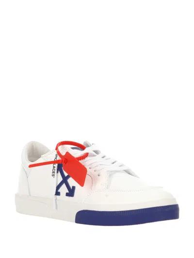 Off-white Arrow-logo Leather Sneakers In White