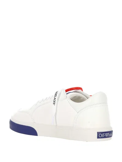 Off-white Arrow-logo Leather Sneakers In White