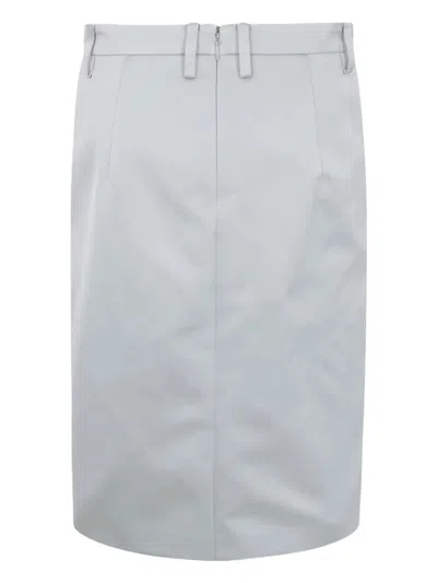 N°21 Satin Pencil Skirt In White