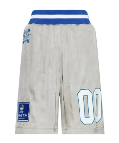 Off-white Elastic Waist Shorts In Gray