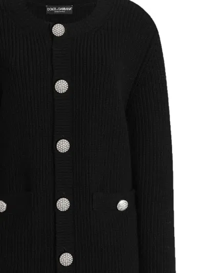Dolce & Gabbana Virginwool Cardigan In Black