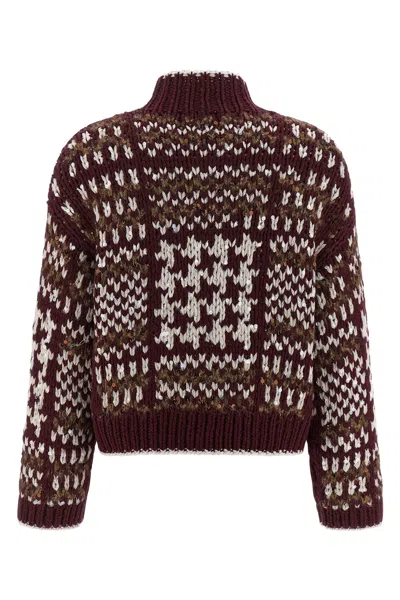 Brunello Cucinelli Mock-neck Nordic Cashmere Sweater In Brown