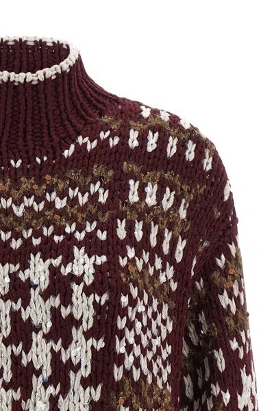 Brunello Cucinelli Mock-neck Nordic Cashmere Sweater In Brown