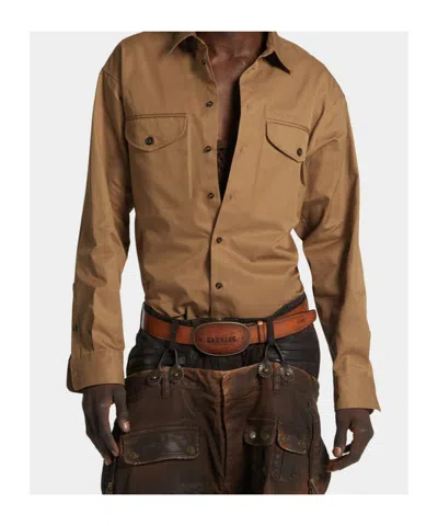 Dsquared2 Chest-pockets Button-up Shirt In Brown
