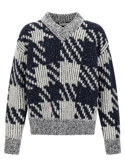 Dries Van Noten Macao V Neck Sweater In Gray
