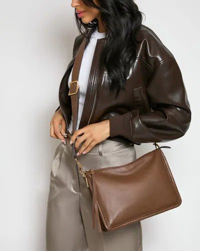 Aimee Kestenberg Famous Leather Large Crossbody Bag In Brown