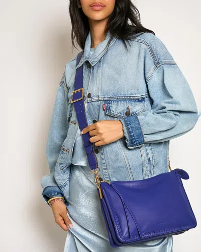 Aimee Kestenberg Famous Leather Large Crossbody Bag In Blue