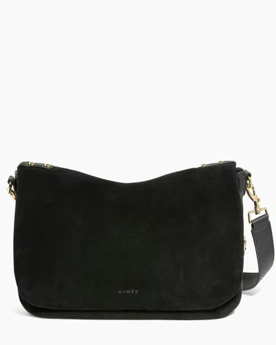Aimee Kestenberg Gramercy Suede Messenger Bag In Black