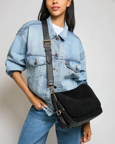 Aimee Kestenberg Gramercy Suede Messenger Bag In Black