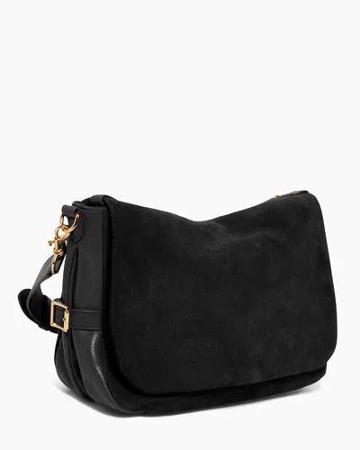 Aimee Kestenberg Gramercy Suede Messenger Bag In Black