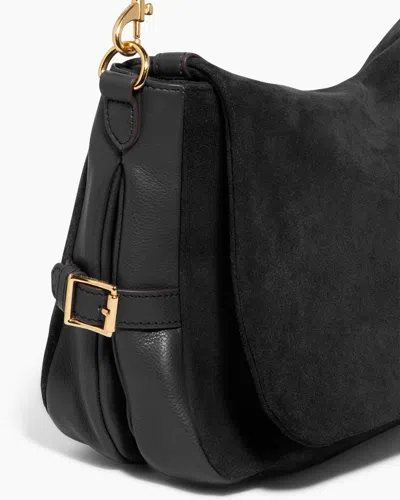 Aimee Kestenberg Gramercy Suede Messenger Bag In Black