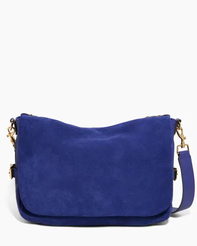 Aimee Kestenberg Gramercy Suede Messenger Bag In Blue