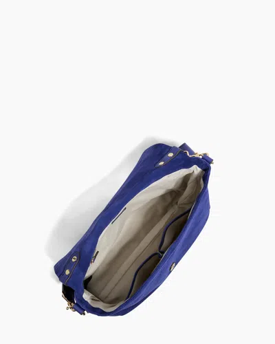 Aimee Kestenberg Gramercy Suede Messenger Bag In Blue