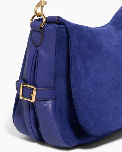 Aimee Kestenberg Gramercy Suede Messenger Bag In Blue