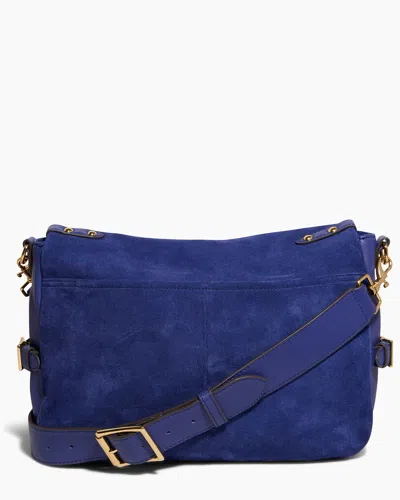 Aimee Kestenberg Gramercy Suede Messenger Bag In Blue