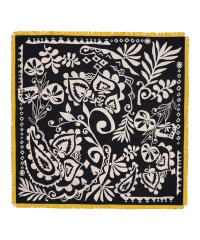 Echo New York Park Paisley Oversized Silk Square Scarf In Multi