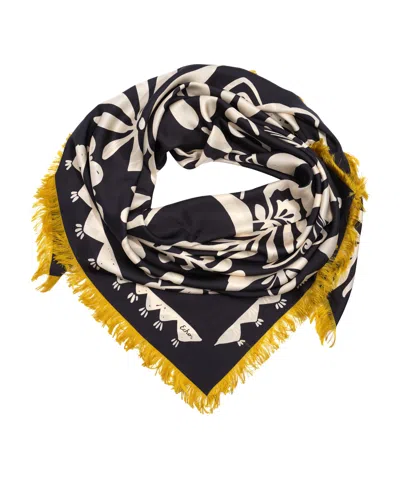 Echo New York Park Paisley Oversized Silk Square Scarf In Multi