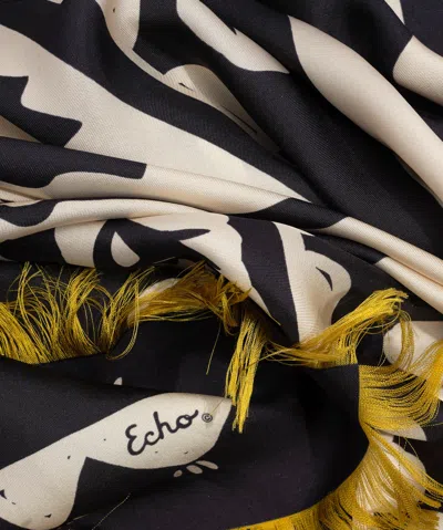 Echo New York Park Paisley Oversized Silk Square Scarf In Multi